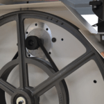 Spoked flywheels rubber covered