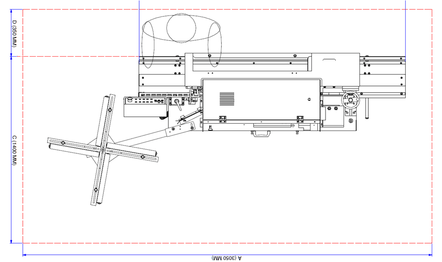 OAV 330 Hot Melt Edgebander Floorplan Image | MW Machinery